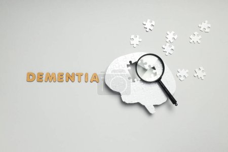 Photo for Dementia and parkinson's disease, ADHD, composition for head disease theme - Royalty Free Image