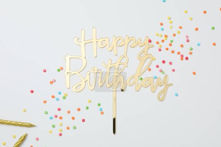 Photo for Concept of Birthday, words - Happy Birthday, celebration composition - Royalty Free Image