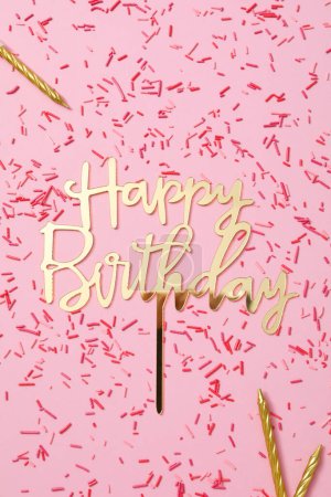Photo for Concept of Birthday, words - Happy Birthday, celebration composition - Royalty Free Image