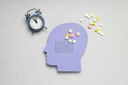 Téléchargez les photos : Démence et maladie de Parkinson, TDAH, composition pour la maladie de la tête thème - en image libre de droit