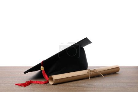 Concepto de graduación, aislado sobre fondo blanco