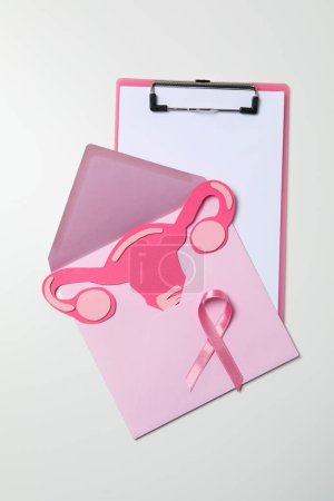 Photo for World Cancer day, concept of female cancer - Royalty Free Image