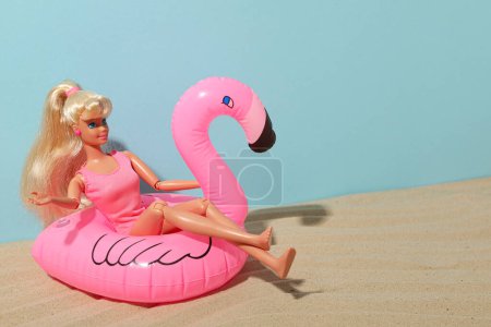 Photo for ODESSA, UKRAINE - JULY 26, 2023: Barbie doll and barbie doll accessories concept - Royalty Free Image