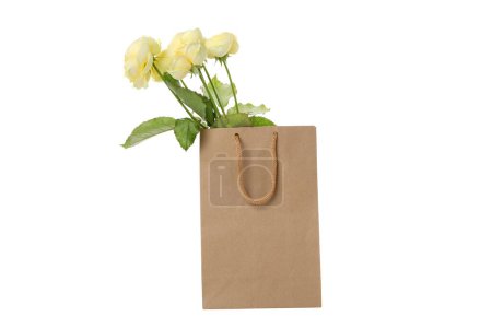 Téléchargez les photos : PNG, sacs à provisions avec fleurs, isolé sur fond blanc. - en image libre de droit