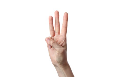 Téléchargez les photos : PNG, main à trois doigts, isolée sur fond blanc - en image libre de droit