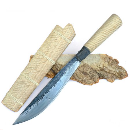 Photo for Enep knife with wood sheath is handmade in Thailand - Royalty Free Image
