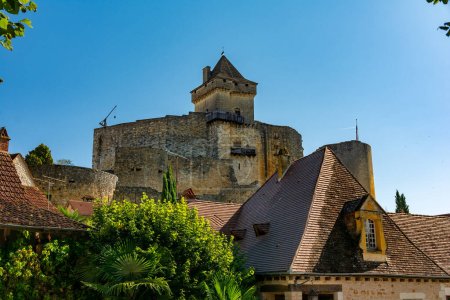 Photo for Castelnaud-la-chapelle, Dordogne, France - August 14, 2023 : Medieval fortress Castelnaud Castle in Dordogne valley, Perigord Noir, France - Royalty Free Image