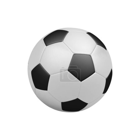 Foto de Pelota de fútbol aislada sobre fondo blanco. ilustración 3d. - Imagen libre de derechos