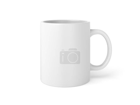 Téléchargez les photos : Mug blanc isolé sur fond blanc. Illustration 3D. Objet unique
. - en image libre de droit