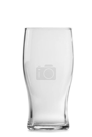 Foto de Vidrio de cerveza vacío aislado sobre fondo blanco, taza de cerveza, cristalería. - Imagen libre de derechos