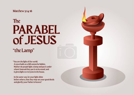 Ilustración de Historias bíblicas - La parábola de la lámpara - Imagen libre de derechos