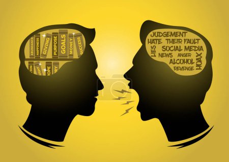 Illustration for Two businessmen arguing face to face - Royalty Free Image