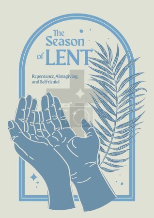 Ilustración de Lent Season, Holy Week and Good Friday Concepts - Imagen libre de derechos