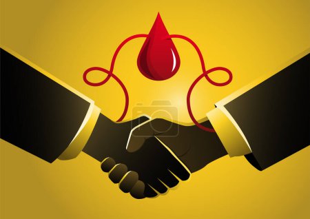 Illustration for Human Blood Donate Concept For World Blood Donor Day - Royalty Free Image