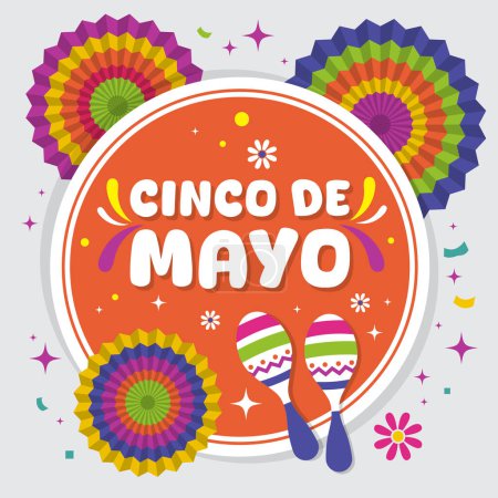Cinco de Mayo, Bundesfeiertag in Mexiko Vektorillustration