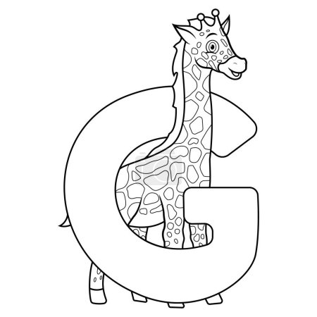 Photo for Illustration of G letter for Giraffe - Royalty Free Image