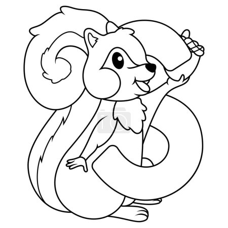 Illustration of S letter for Squirrel