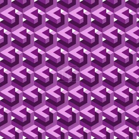 Ilustración de Patrón de cubo totalmente transparente y abstracto. Fondo de pantalla de vector 3d geométrico rosa, fondo de patrón de cubo. - Imagen libre de derechos
