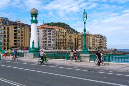 Photo for Donostia-San Sebastian, Spain - 15 September 2022: Kursaal zubia Bridge - Royalty Free Image