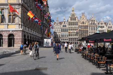 Photo for Anvers, Belgium - 9 September 2022: Antwerp city hall on Grote Markt - Royalty Free Image