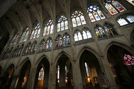 Foto de Vidrieras - Iglesia de Saint-Severin - París, Francia - Imagen libre de derechos
