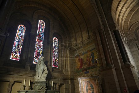 Photo for The chapel with Pieta - Sacre-Coeur Basilica, Paris, France - Royalty Free Image