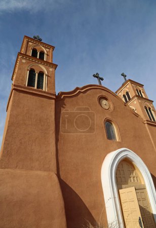 Front von San Miguel vertikal - Socorro, New Mexico