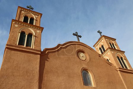 Blick auf die Kirche San Miguel - Socorro, New Mexico