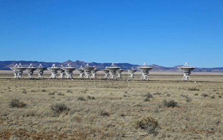 Antennas pointing upwards, Very Large Array, New Mexico