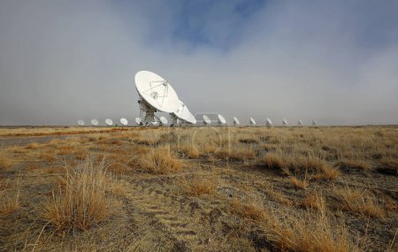 Low view at antennas, Very Large Array, New Mexico
