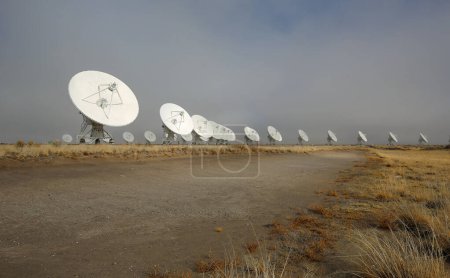 White antennas - Very Large Array, New Mexico