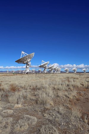 Photo for Very Large Array in vertical mode, New Mexico - Royalty Free Image