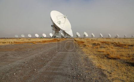 Photo for Dirt road to antennas - Very Large Array, New Mexico - Royalty Free Image
