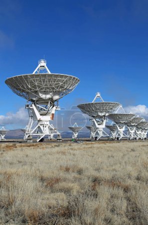 Astronomy antennas vertical - Very Large Array, New Mexico