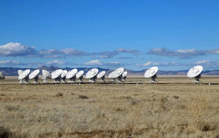Wide valley with antennas - Very Large Array, New Mexico