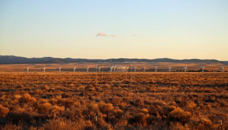 Very Large Array at sunset, New Mexico