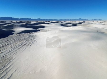White dunes aerial view - White Sands National Park, New Mexico