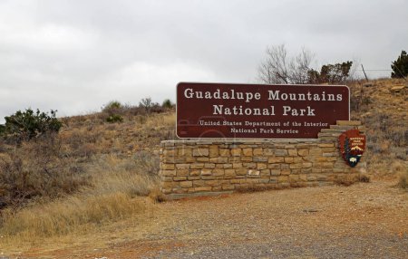 Name board - Guadalupe Mountains National Park, Texas