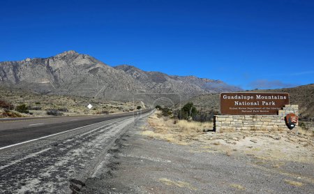 The road to Guadalupe Mountains National Park, Texas