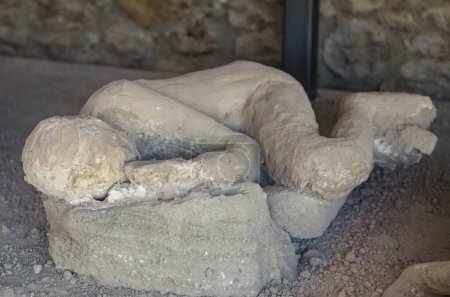 Todesopfer Pompejis beim Ausbruch des Vulkans Vesuv, der die Stadt 79 n. Chr. unter sich begrub. Hochwertiges Foto