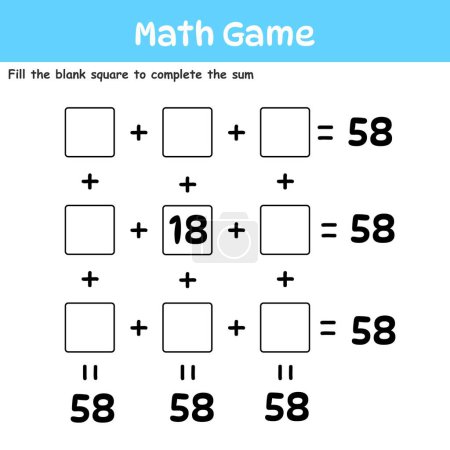 Photo for Logic math game. education game for children. Fun activities for kids to play and learn. - Royalty Free Image