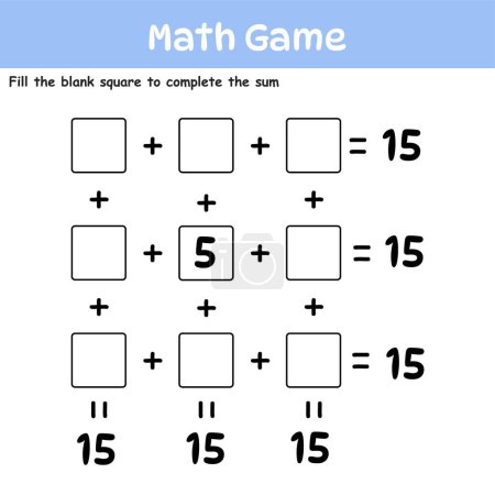 Photo for Logic math game. education game for children. Fun activities for kids to play and learn. - Royalty Free Image