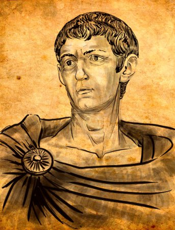Téléchargez les photos : L'empereur romain Dioclétien (Gaius Aurelius Valorous Dioclétien) est né le 22 décembre 244. Grandir en Dalmatie dans une famille non aristocratique - en image libre de droit