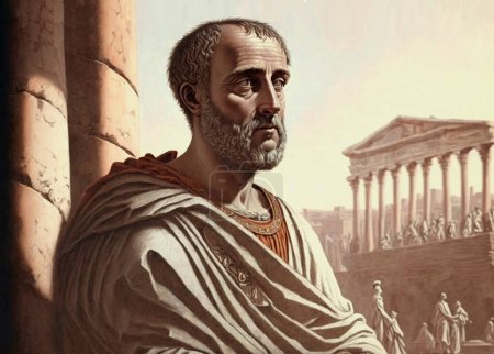 Foto de Publius Terentius Afer, más conocido en inglés como Terence, fue un dramaturgo romano africano durante la República Romana.. - Imagen libre de derechos