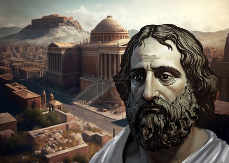 Foto de Protagoras was a pre-Socratic Greek philosopher and rhetorical theorist. He is numbered as one of the sophists by Plato. - Imagen libre de derechos