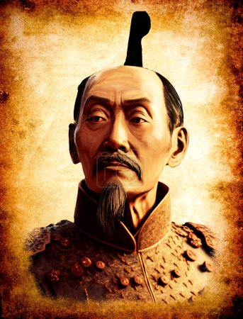 Téléchargez les photos : Toyotomi Hideyoshi (1537-1598 CE) was a Japanese military leader who, along with his predecessor Oda Nobunaga - en image libre de droit