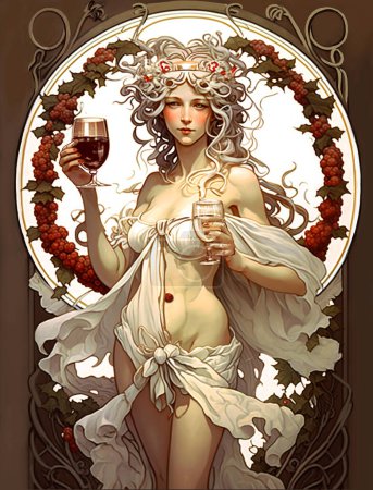 Foto de Hebe was the goddess of youth and the cupbearer of the gods who served ambrosia at the heavenly feast - Imagen libre de derechos