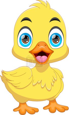 Illustration for Baby duck cartoon on white background - Royalty Free Image