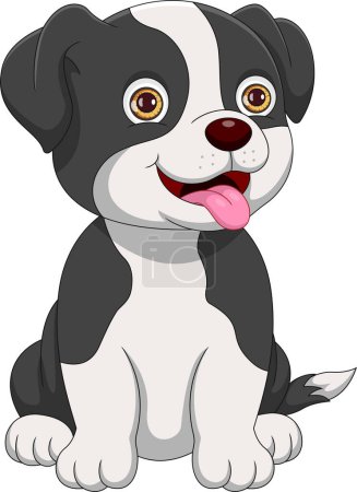 Illustration for Cute dog cartoon on white background - Royalty Free Image