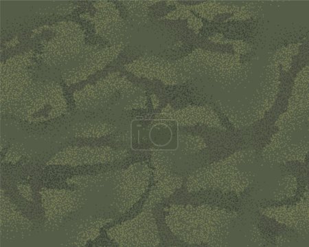 Ilustración de Patrón sin costuras de camuflaje del bosque. Salpicadura (pulverizado) textura. Marrón, oliva y verde oscuro. - Imagen libre de derechos
